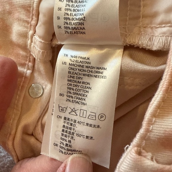 H&M Women's Size 6 Cheetah Leopard Print Skinny Jeans Pants Pink‎ - Picture 8 of 8